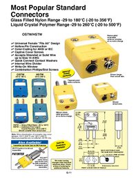 Thumbnail of document Data Sheet - OSTW-K-M-S Standard Size Thermocouple Connectors